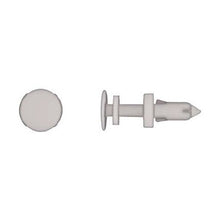 Load image into Gallery viewer, 50Pcs White Nylon Door Push Ret - 1/4" Hole Sz 11/16" Stem Lgth