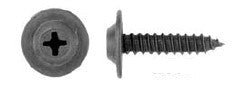 100 Pcs Black Flat Top Phil Screws - 8 x 1" 1/2" O.D. Washer