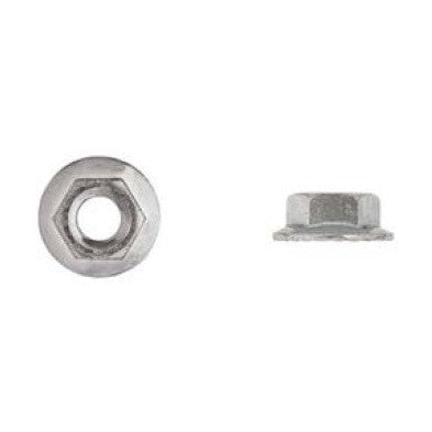 25Pcs Zinc Serrated Cl 10 Flange Nut - 10-1.25mm 14mm Hex 19mm Flange