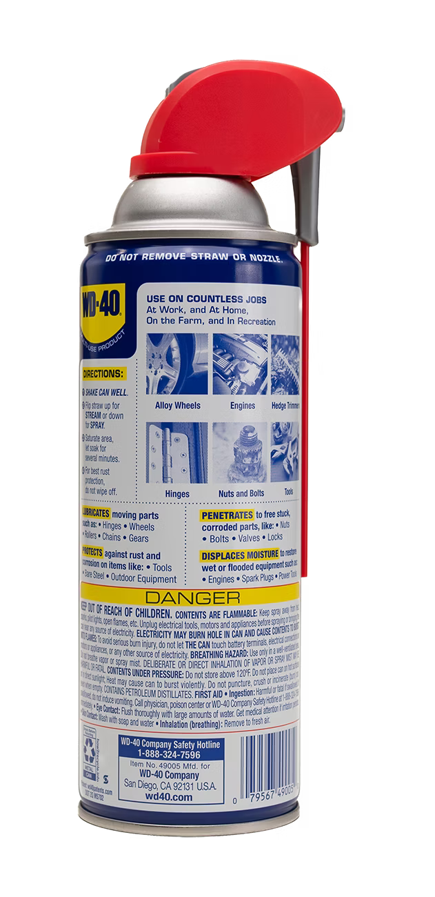 WD-40 Multi-Purpose Lubricant Spray with Smart Straw - 12oz