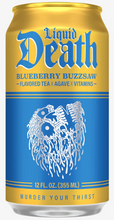 Load image into Gallery viewer, LIQUID DEATH - ICED TEA - BLUEBERRY BUZZSAW - 12oz