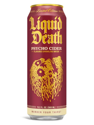 LIQUID DEATH Psycho Cider Sprking Water 12oz