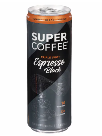 SUPER COFFEE Triple Shot Espresso Black 11oz