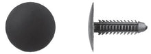 Load image into Gallery viewer, 25 Pcs Black Nylon Shield Retainers - 1/4" Hole 1" Head 1 1/16" Stem
