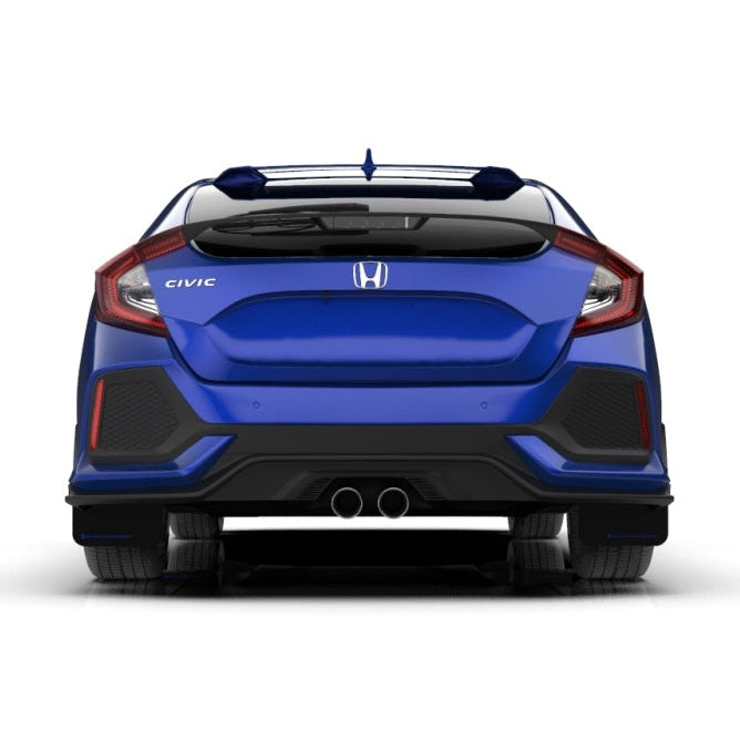 Rally Armor UR Series Mud Flaps for 2017-2018 Honda Civic - Black with Blue Logo