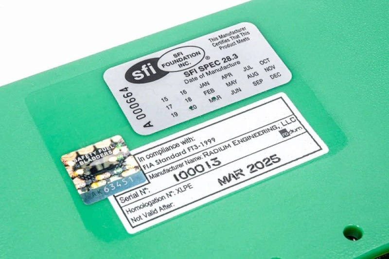 Radium Engineering R10A Fuel Cell Bladder - 10 Gallon Replacement for Radium RA-Series