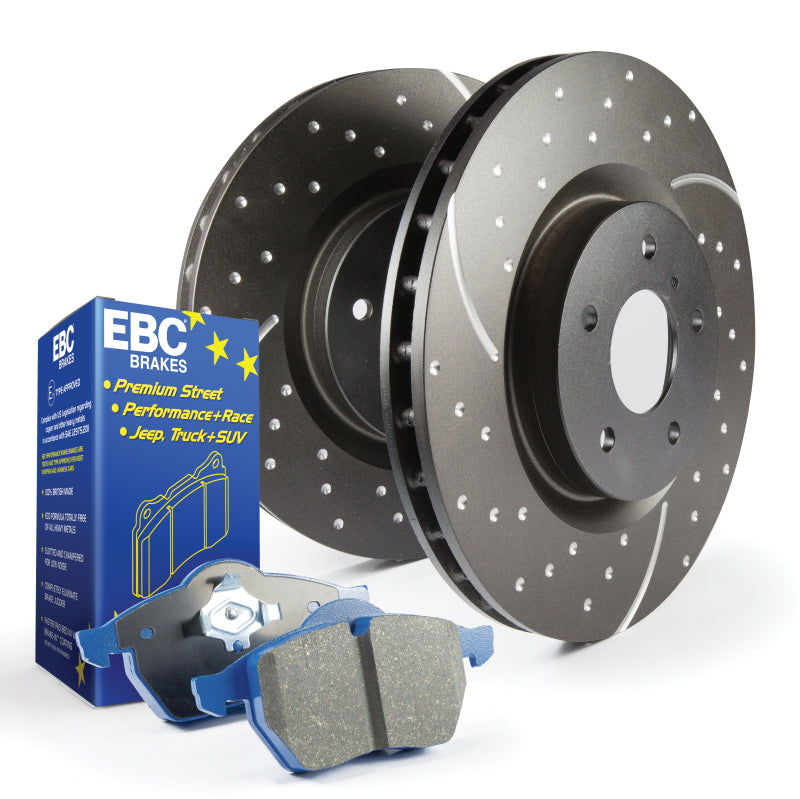 EBC S6 Brake Pad and Rotor Kit for Honda Accord (2000-2002) * Front Vented Disc with GD Rotors and Bluestuff Pads