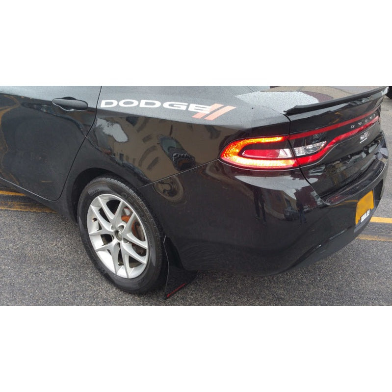 Rally Armor 13-16 Dodge Dart Black UR Mud Flap with Red Logo – Premium Polyurethane Protection