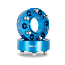 Load image into Gallery viewer, Mishimoto BNWS-001-500BL 50mm Blue Hub-Centric Wheel Spacers, 6x139.7 Bolt Pattern