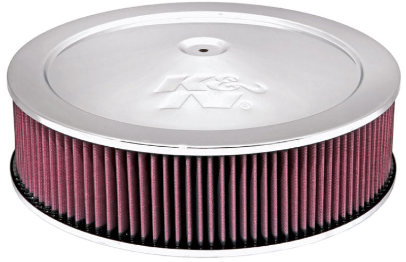 K&N Engineering 14-inch Red Custom Air Cleaner Assembly Part #knn60-1290