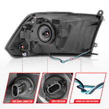 Load image into Gallery viewer, ANZO 2009-2018 Dodge Ram 1500 Crystal Headlight Set with Light Bar, Black Housing, Clear Lens