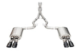 CORSA Performance 2024 Mustang GT Active Exhaust Collection with 3-inch Cat-Back System and Black Pro-Series Tips