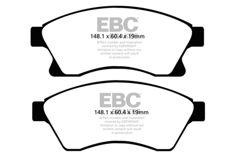 EBC DP42065R Yellowstuff Front Brake Pads for 2011-2013 Chevrolet Cruze