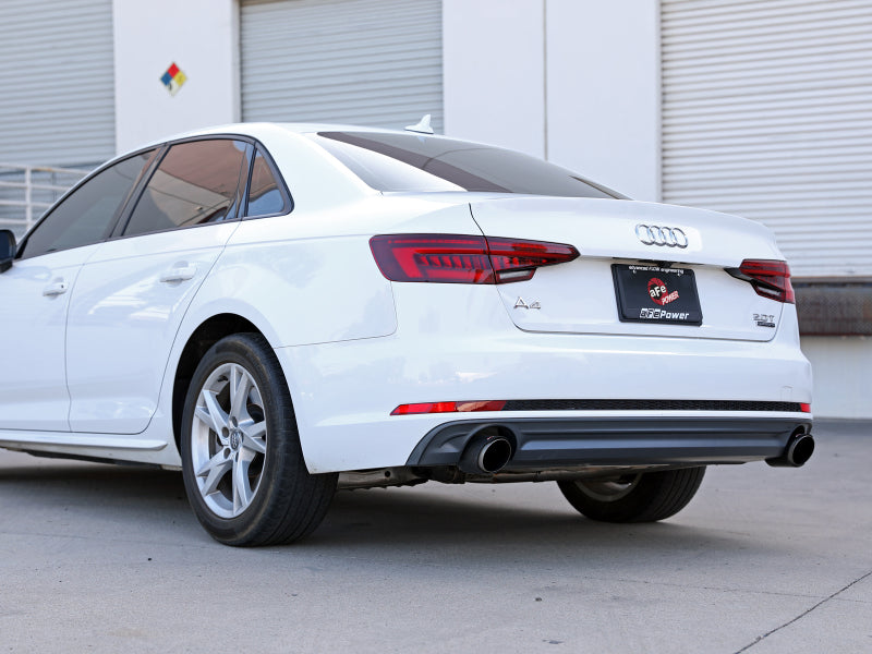 aFe MACH Force-Xp 3 in to 2-1/2 in Stainless Steel Axle-Back Exhaust System for 2017-2019 Audi A4 (L4-2.0L) - Black Tip