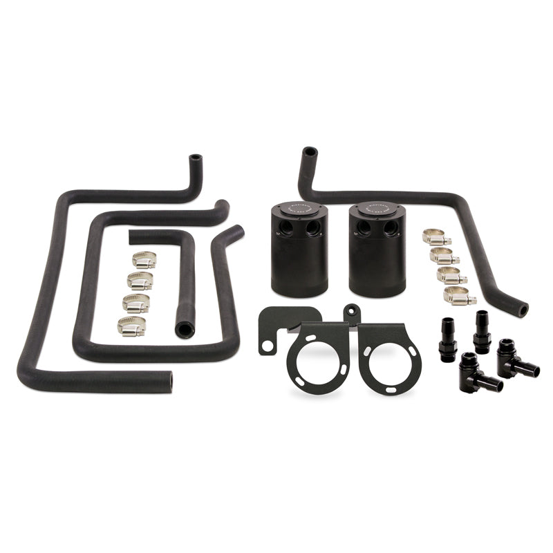 Mishimoto 2009+ Nissan 370Z Baffled Oil Catch Can Kit - Dual Aluminum System with Filters
