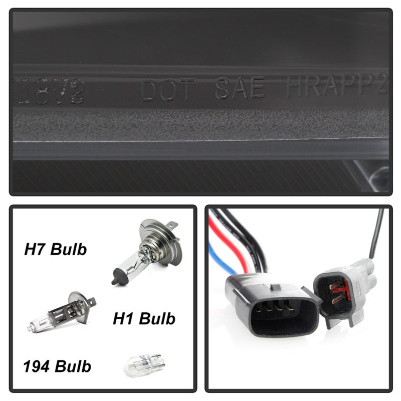 Spyder 18-19 Ford F-150 Projector Headlights - Halogen Model Only - Black (Part No. PRO-YD-FF15018-LB-BK)