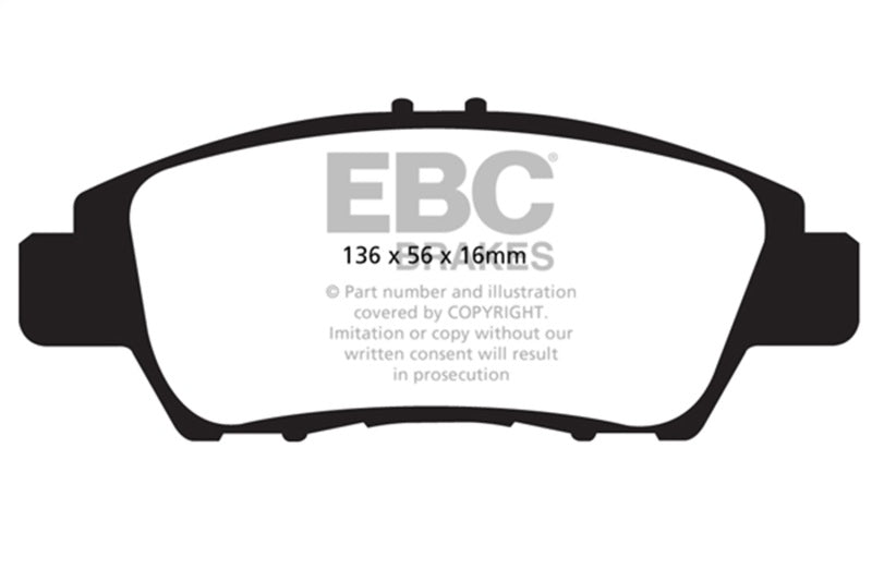 EBC Yellowstuff Brake Pads for Honda Fit and CR-Z * High-Performance Street and Track Use