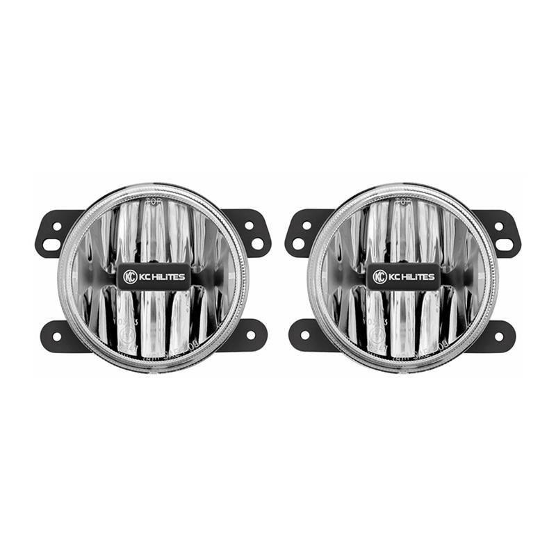 KC HiLiTES 10-18 Jeep JK 4-inch Gravity G4 LED Fog Lights - Pair Pack