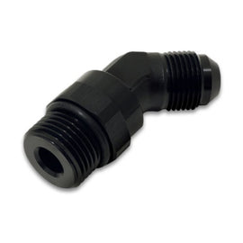 Vibrant Performance -10AN Male to -8AN ORB Swivel Adapter Fitting, 45-Degree, Black Anodized