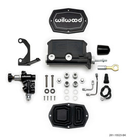 Wilwood Compact Tandem Master Cylinder 15/16-Inch Bore for Mustang (Pushrod) - Black, Part #wil261-15523-BK