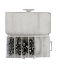 Load image into Gallery viewer, Oetiker 100-Piece Stainless Steel 1-Ear Hose Clamp Assortment Kit