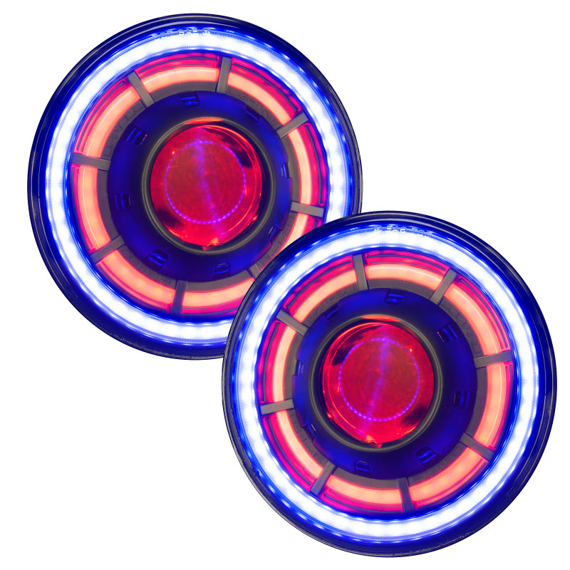 ORACLE Lighting Oculus 7 Inch ColorSHIFT Bi-LED Projector Headlights for Jeep Wrangler JK – RGB+W RGB Color Changing Headlamps