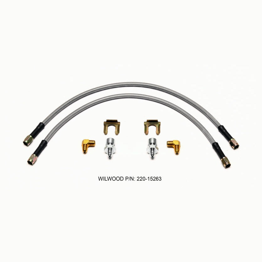 Wilwood Flexline Kit 18 inch M10x1.50 IF with 1/8-27 NPT 90 Degree Fittings