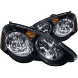 ANZO 2002-2004 Acura RSX Crystal Headlights with Black Housing and Clear Lenses