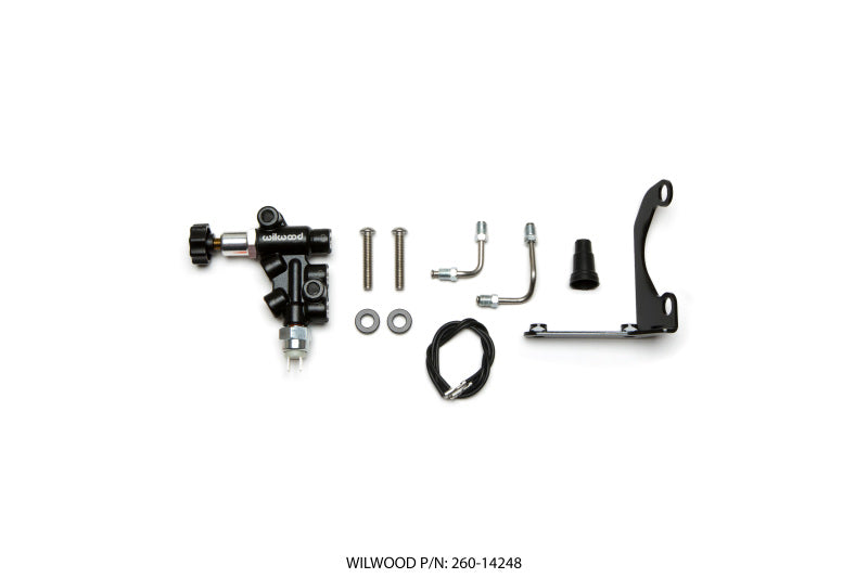 Wilwood Tandem Remote Master Cylinder Mounting Bracket Left-Hand Kit with Proportioning Valve - Part #wil260-14248
