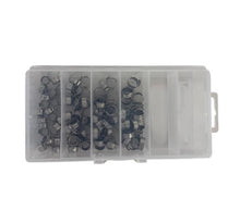 Load image into Gallery viewer, Oetiker 100-Piece Stainless Steel 1-Ear Hose Clamp Assortment Kit