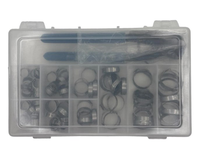 Oetiker 18500060 StepLess® 1-Ear Clamp Kit, Stainless Steel with Pliers