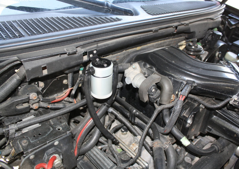 J&L 3.0 Oil Separator JLT3027P-C, Passenger Side, Clear Anodized for 1999–2004 Ford F-150 Lightning