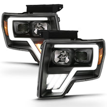 Load image into Gallery viewer, ANZO G4 Switchback Projector Headlights for Ford F-150 (2009-2013) with Halo, Black Housing, Amber and Clear Lenses