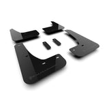 Rally Armor UR Series Mud Flaps for Tesla Model 3 (2024) – Black with Dark Grey Logo, Part Number RALMF122-UR-BLK-DGRY