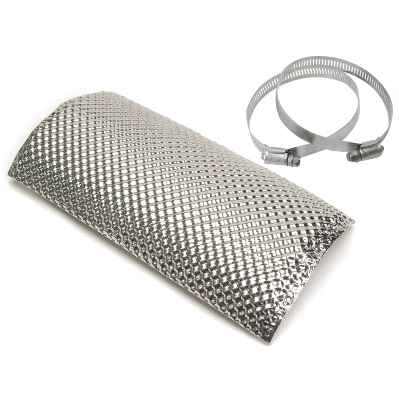 DEI Pipe Shield 6in x 12in - High-Temperature Stainless Steel Heat Barrier for Automotive Applications