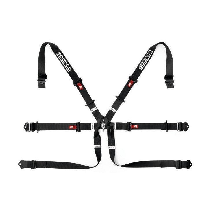 Sparco 6-Point Formula Black Racing Harness Belt (Part No. SPA04819H2NR)