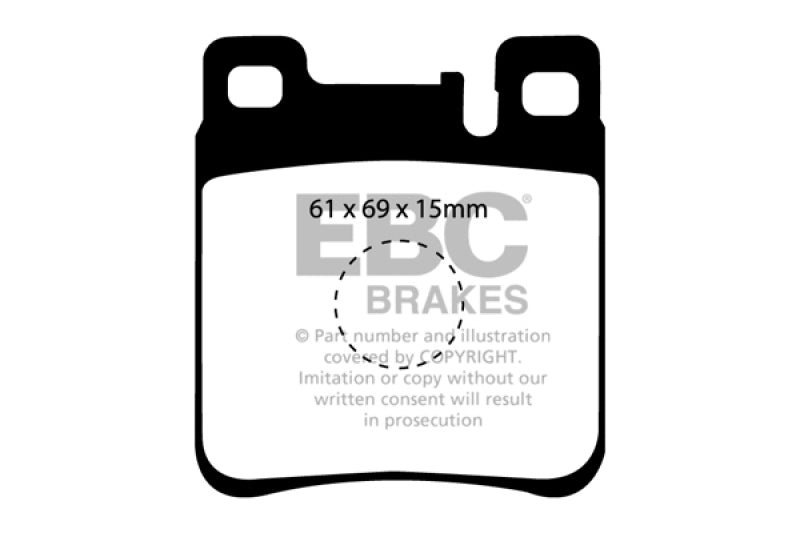 EBC Yellowstuff Rear Brake Pads for Mercedes-Benz S-Class, Part Number ebcDP4887R