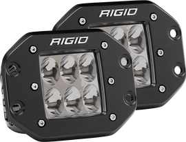 Rigid Industries D2 Flush Mount Driving Pair - Compact LED Pod Lights for Automotive Applications