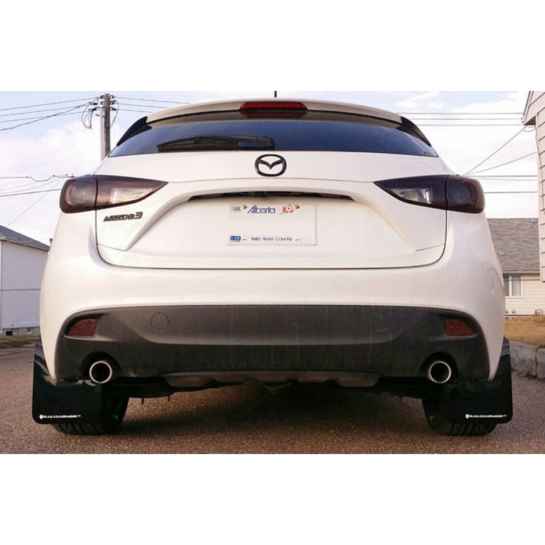 Rally Armor UR Series Mud Flap Set for 2014-2015 Mazda 3 with White Logo