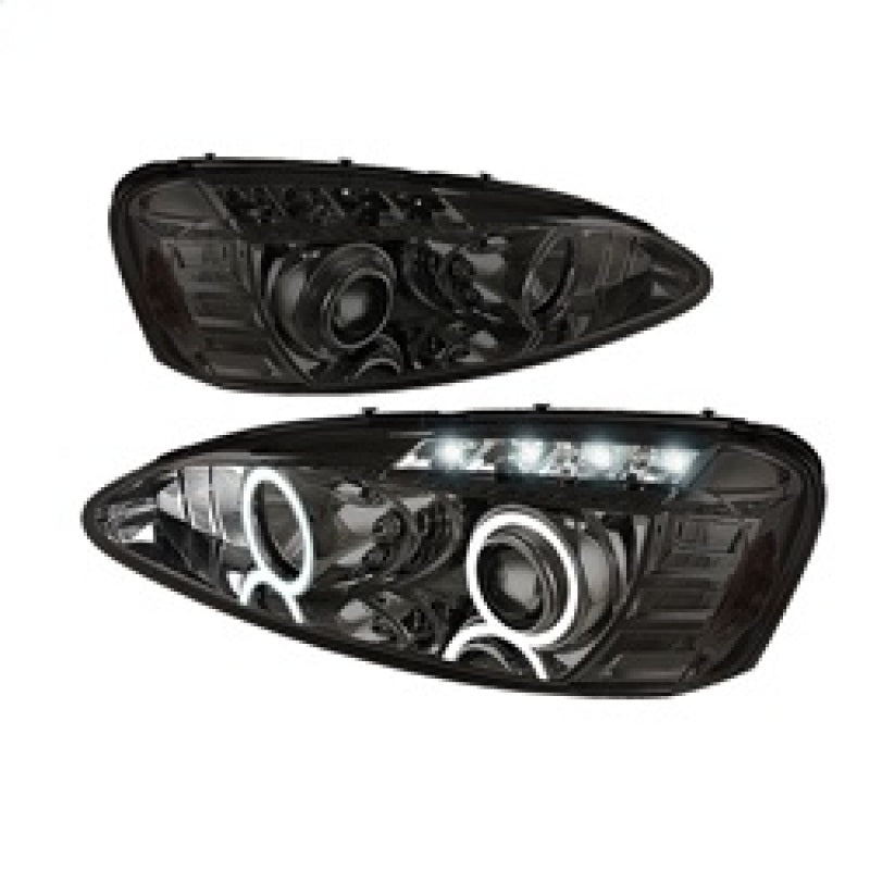 Spyder Pontiac Grand Prix 2004-2008 Halo LED Projector Headlights - Smoke Smoke