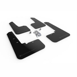 Rally Armor UR Mud Flaps for Honda Civic and Subaru Outback – Black with Grey Logo, Part Number RALMF66-UR-BLK/GRY