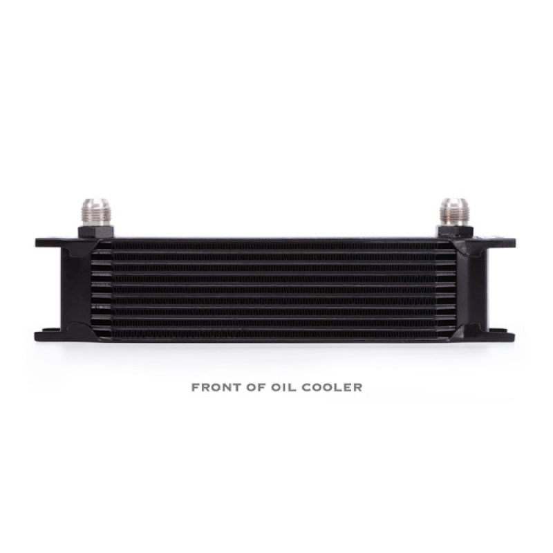 Mishimoto Universal 10 Row Oil Cooler - Black for Ford Mustang 2018-2021