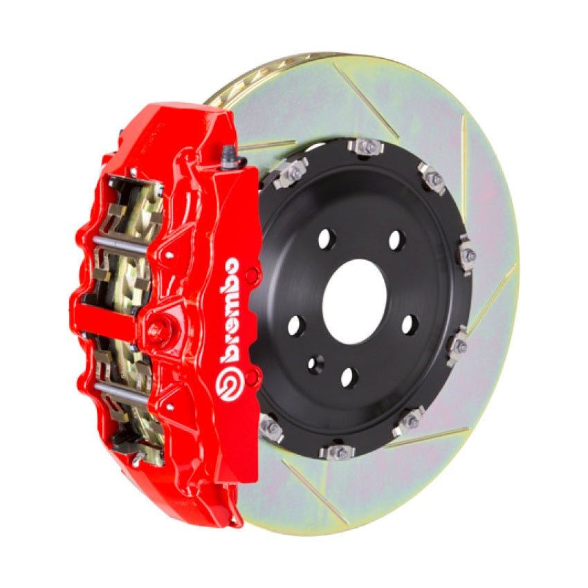 Brembo 23+ Z (RZ34) Front GT Brake Kit with 6-Piston Cast Rotors - Red Slotted Design - brb1N2.9080A2