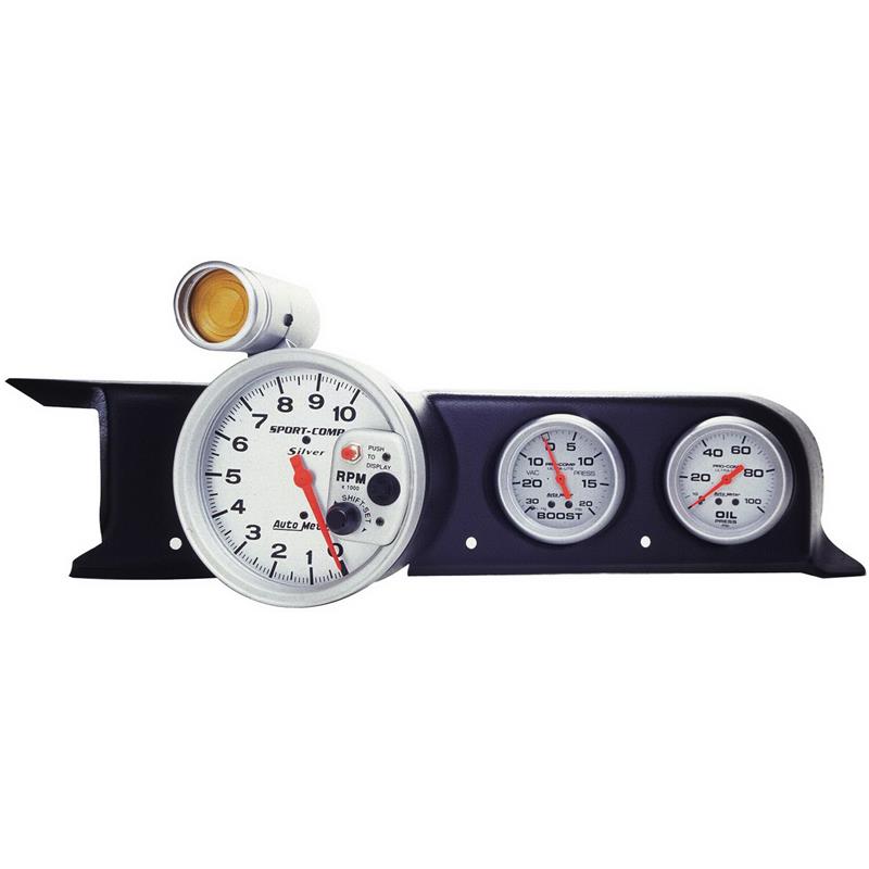 AutoMeter 87-93 Ford Mustang Fox Body Dash Top Triple 5-inch Pedestal Tachometer (Part Number ATM49102)