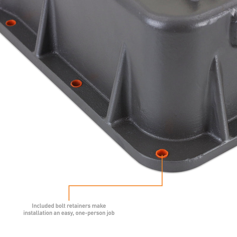 Mishimoto Aluminum Transmission Pan for 2001-2019 Chevy/GMC Duramax 6.6L - Cast Aluminum, Gunmetal Gray
