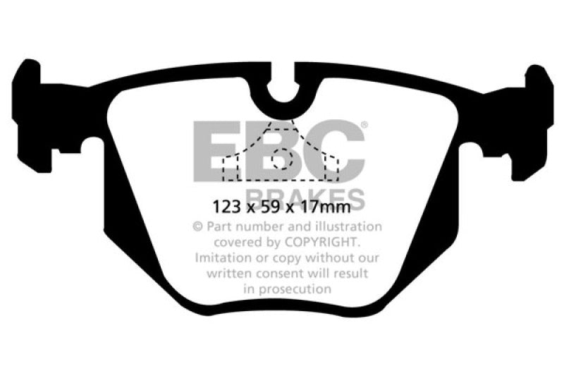 EBC Redstuff Ceramic Low Dust Rear Brake Pads for BMW M5 E34 (1994-1999)