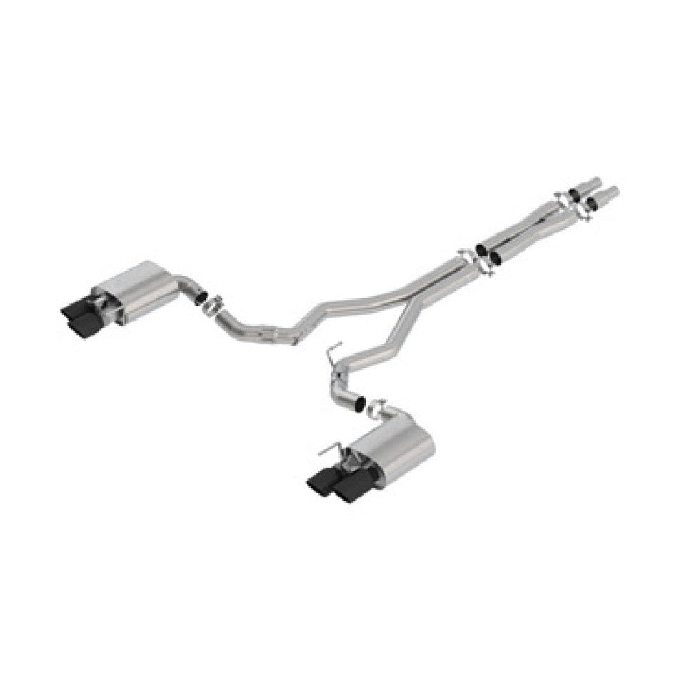 Borla ATAK Cat-Back Exhaust System for 2018-2023 Ford Mustang GT with Active Exhaust Valves and Black Chrome Tips
