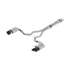 Borla ATAK Cat-Back Exhaust System for 2018-2023 Ford Mustang GT with Active Exhaust Valves and Black Chrome Tips