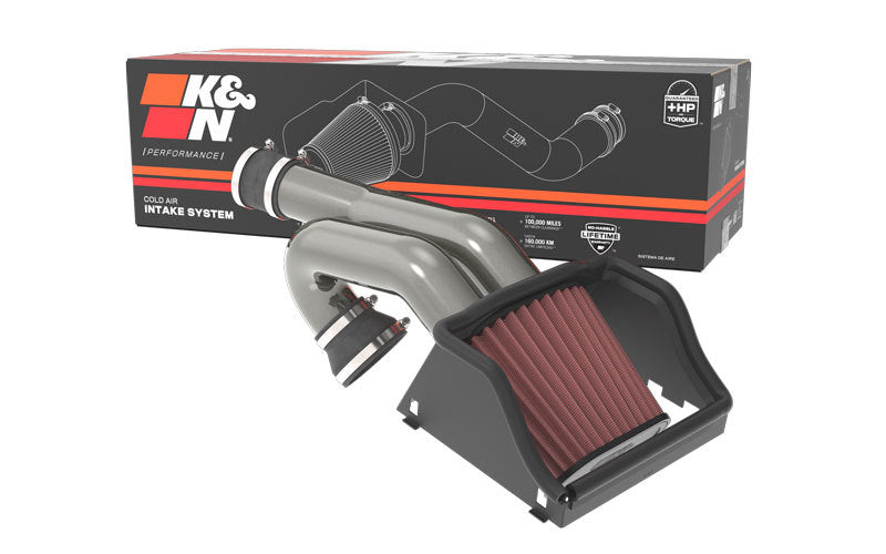 K&N Engineering 77-2617KC Performance Cold Air Intake System for Ford F-150 (2015-2022) with 3.5L V6 Engine