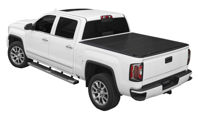 Access LOMAX Tri-Fold Hard Tonneau Cover for 2020+ Chevy and GMC 2500/3500 6'8" Bed - Matte Black
